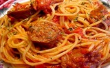 recettes corses, Spaghetti Ã  la viande et Ã  la saucisse corse